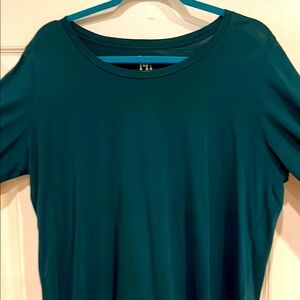 Forest Green Cotton Crew Neck Tee size L